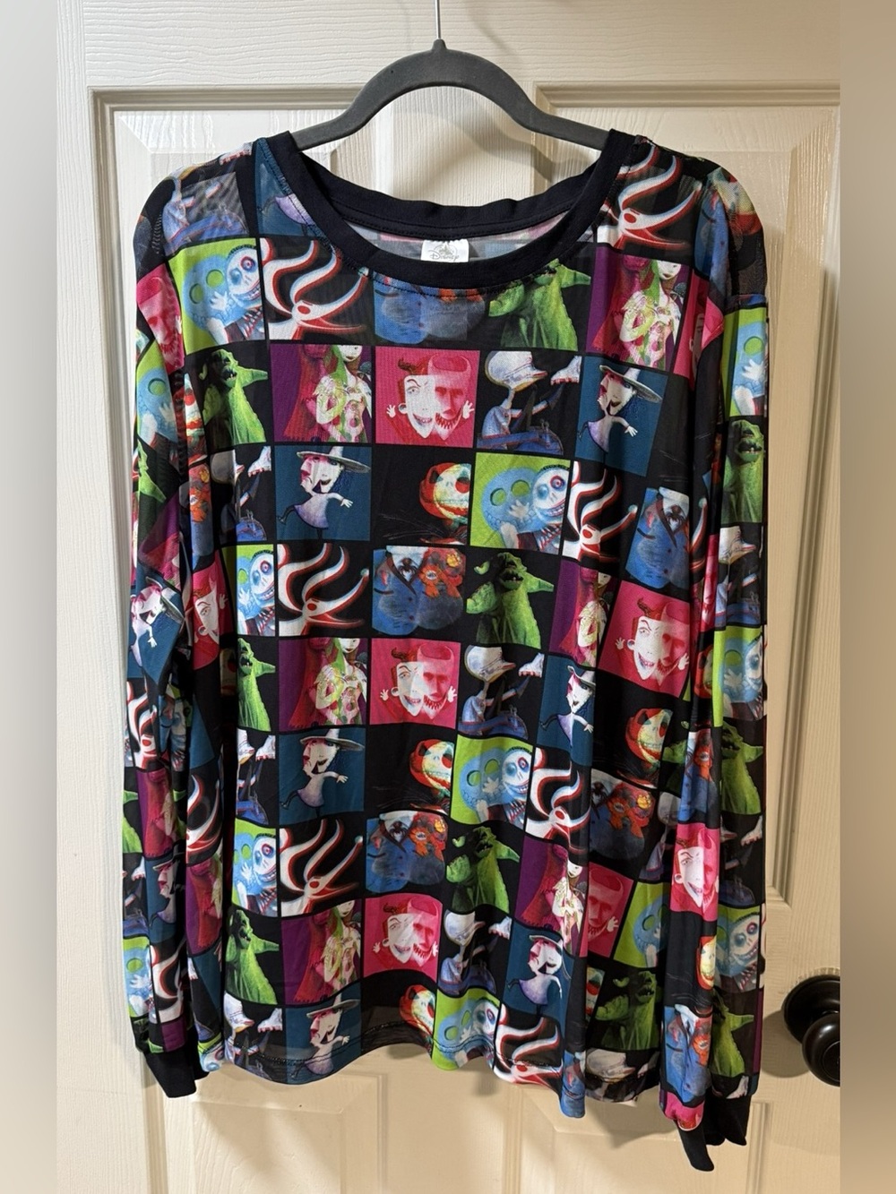 NWT Disney Parks Nightmare Before Christmas Mesh Long Sleeve with Cami Tank
